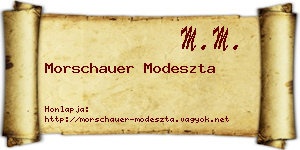 Morschauer Modeszta névjegykártya